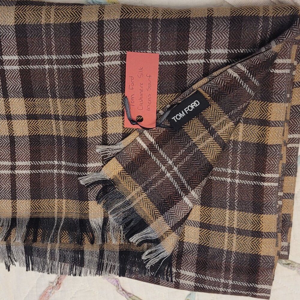 Tom Ford mens cashmere/silk scarf